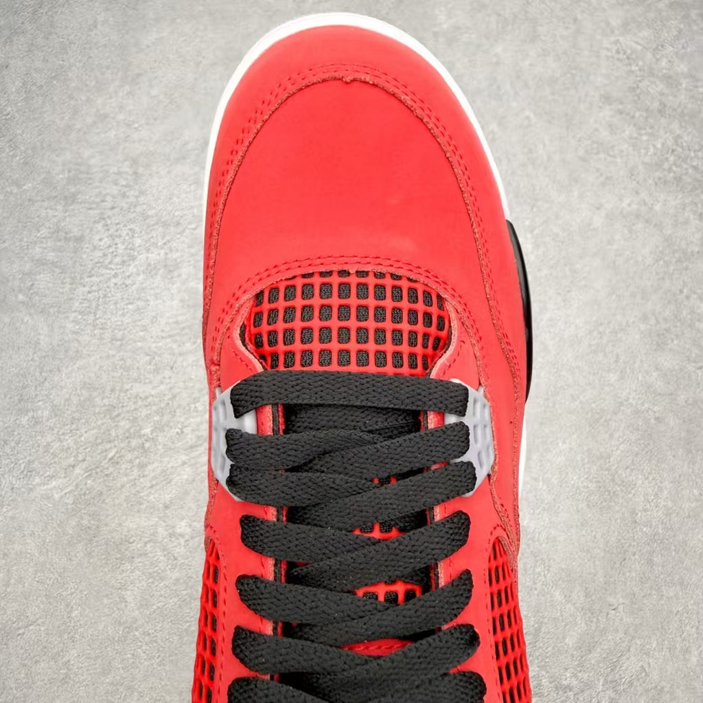 Air Jordan 4 Retro 'Toro Bravo' - Fiery Red Sneakers