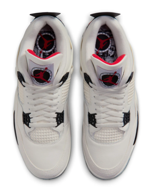 Jordan 4 Retro 'Sail' — Sail / Black / University Red