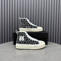Amiri Court High Sneaker — Black Monogram
