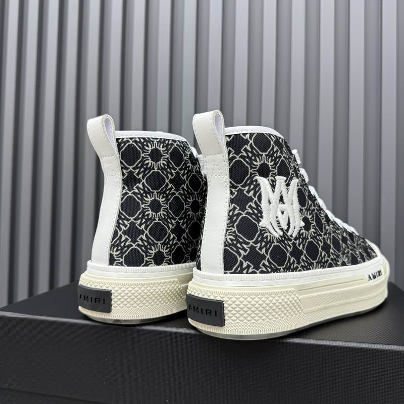 Amiri Court High Sneaker — Black Monogram