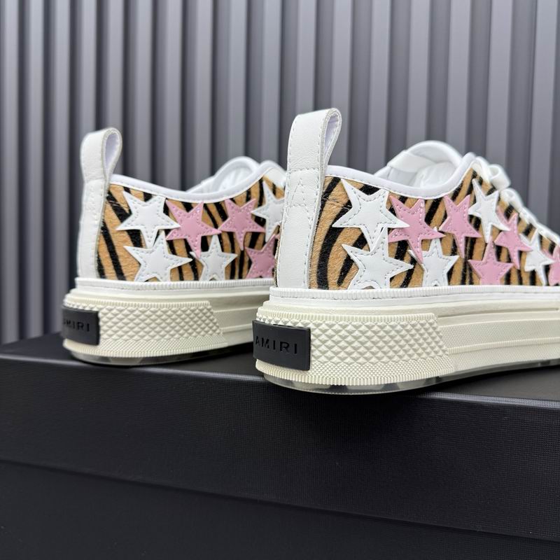 Amiri Classic Low Sneaker — Tiger Print / Pink Stars