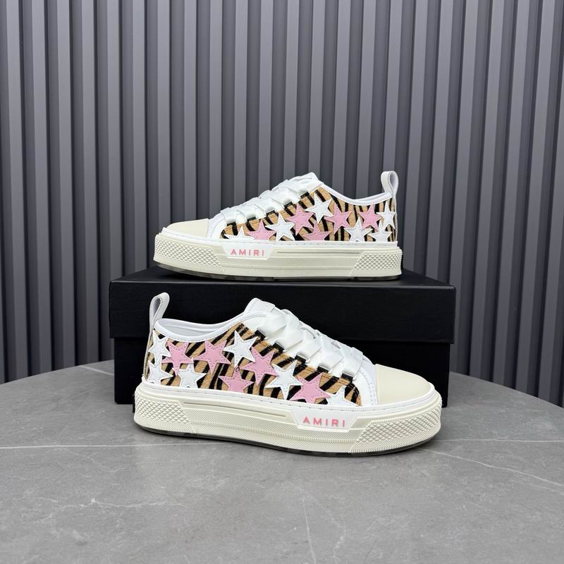 Amiri Classic Low Sneaker — Tiger Print / Pink Stars