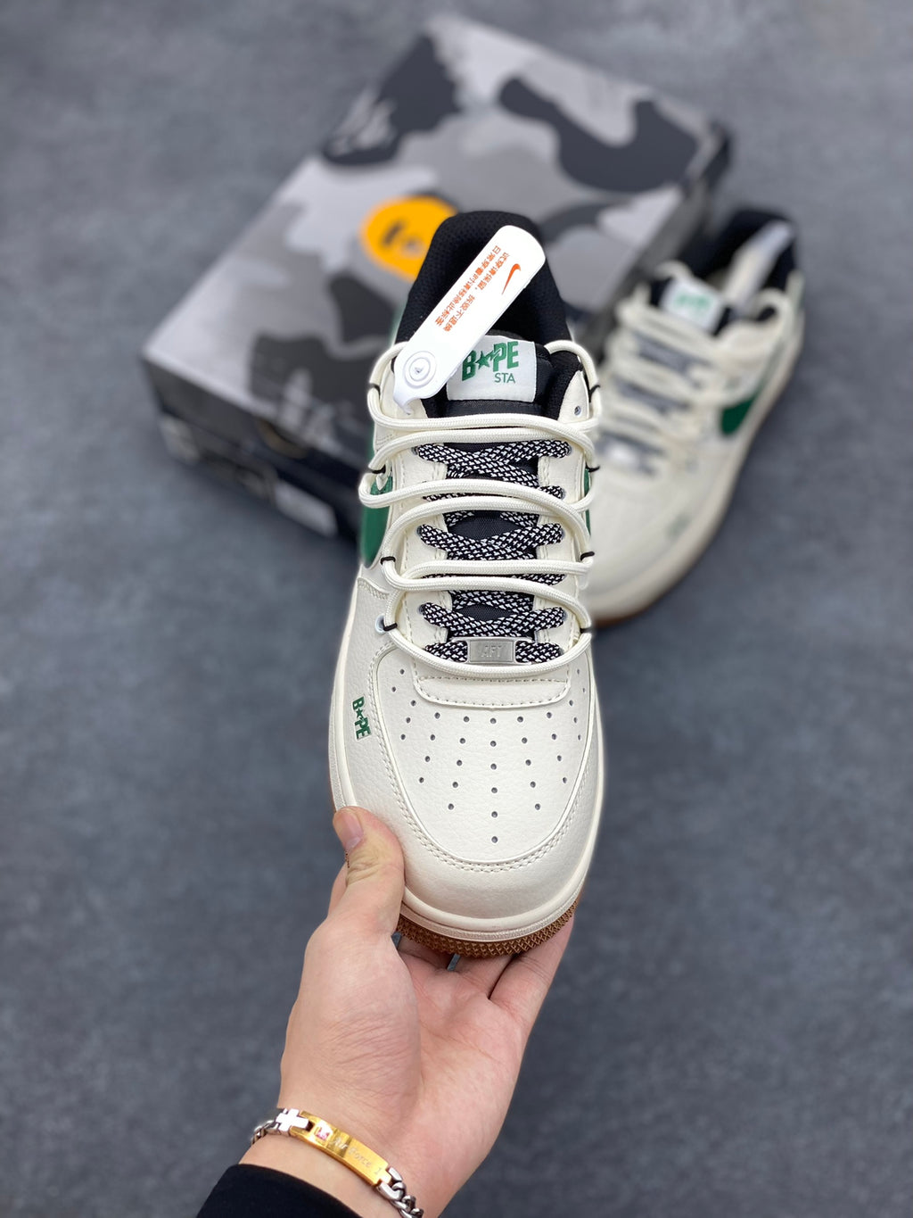 BAPE STA x Nike Air Force 1 Low | Sail / Forest Green / Gum