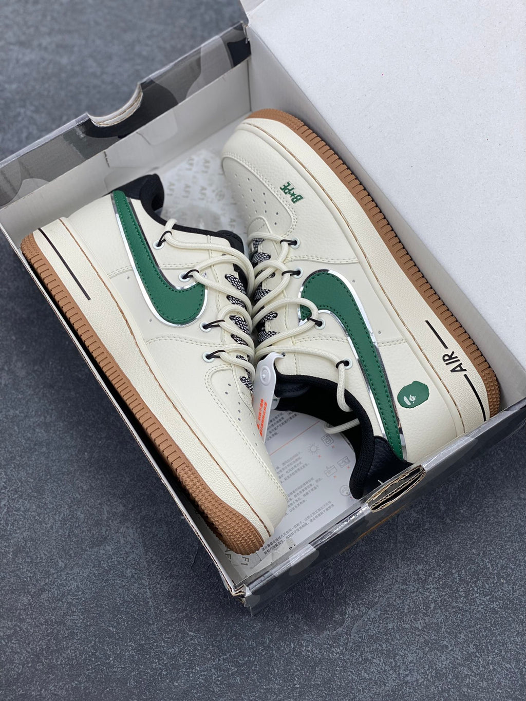 BAPE STA x Nike Air Force 1 Low | Sail / Forest Green / Gum