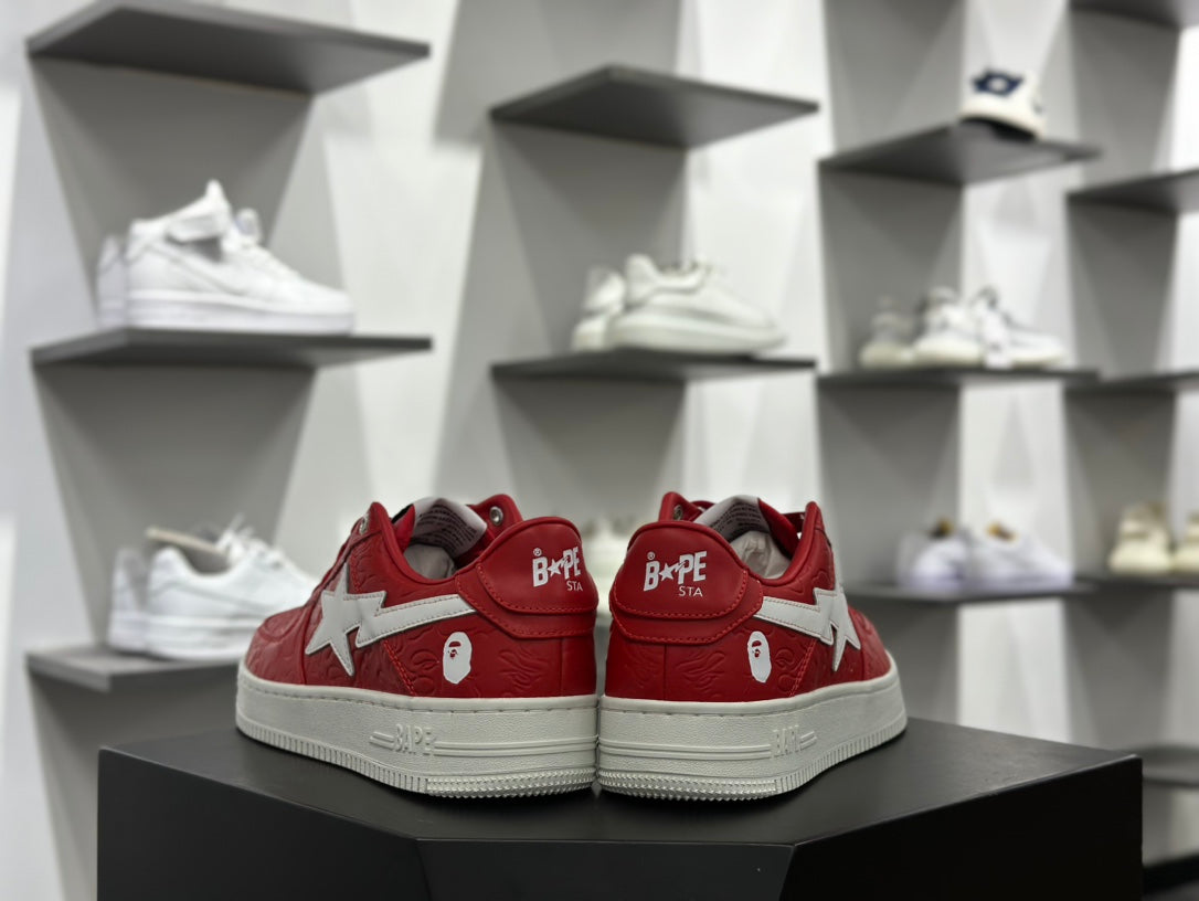 BAPE STA — Crimson Red | EU Sizes 36–45