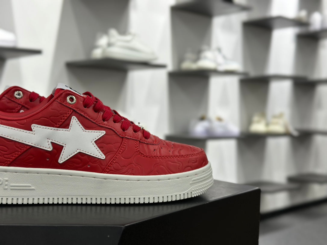 BAPE STA — Crimson Red | EU Sizes 36–45