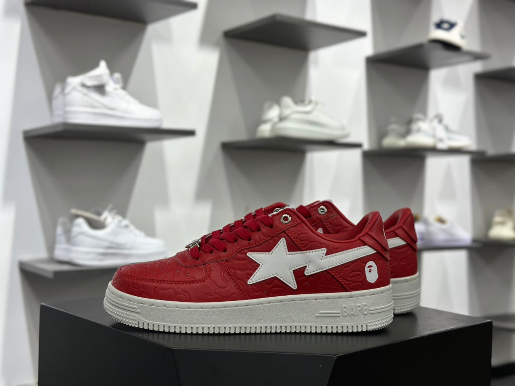 BAPE STA — Crimson Red | EU Sizes 36–45
