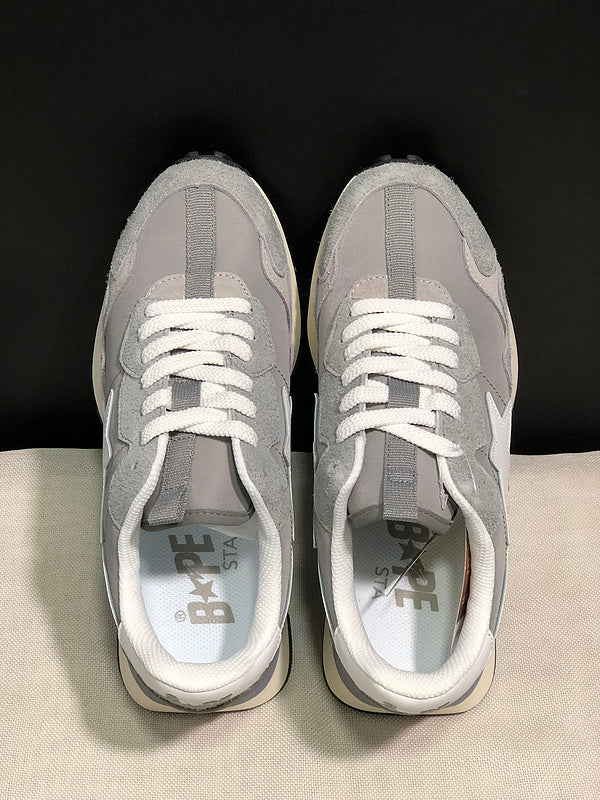 BAPE Road STA — Grey & White | EU Sizes 36–45