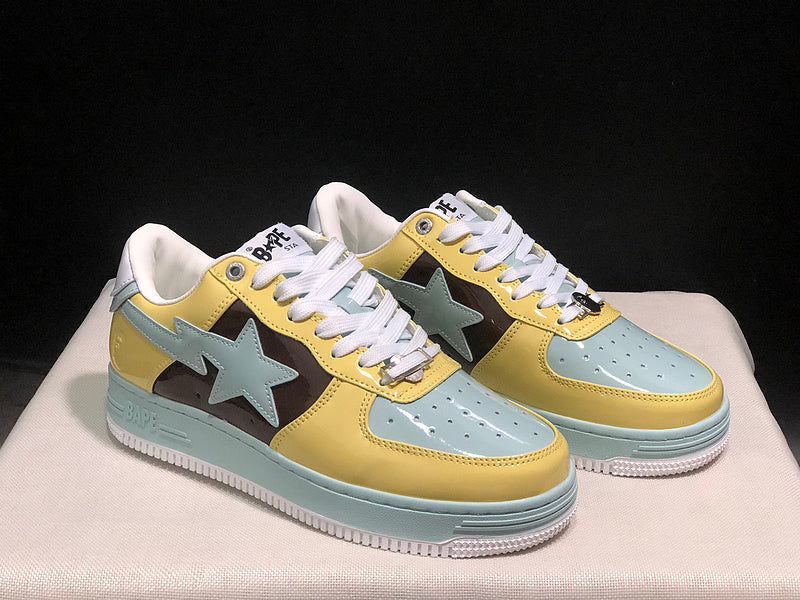 BAPE STA — Pastel Yellow, Mint & Brown | EU Sizes 36–45