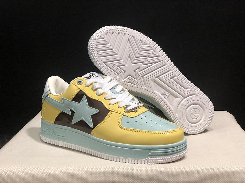 BAPE STA — Pastel Yellow, Mint & Brown | EU Sizes 36–45