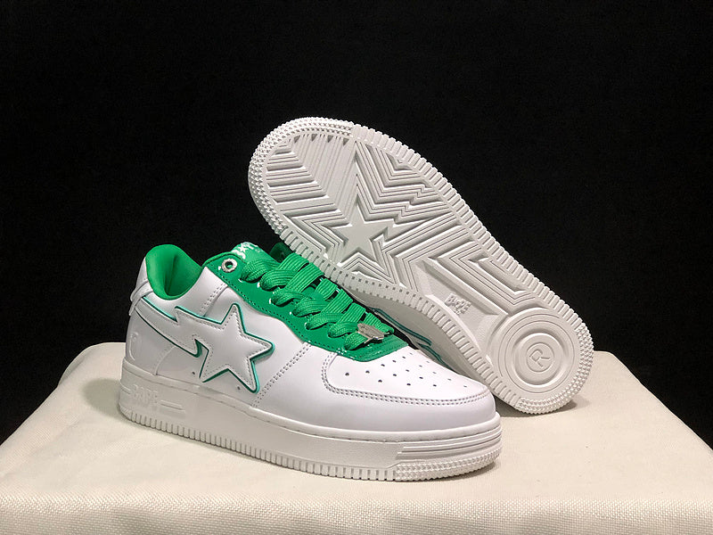 BAPE STA — White & Green | EU Sizes 36–45