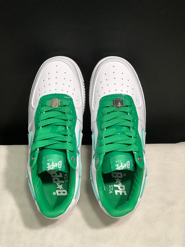 BAPE STA — White & Green | EU Sizes 36–45