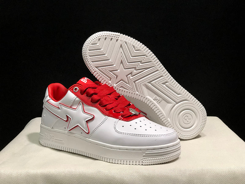 BAPE STA — White & Red | EU Sizes 36–45