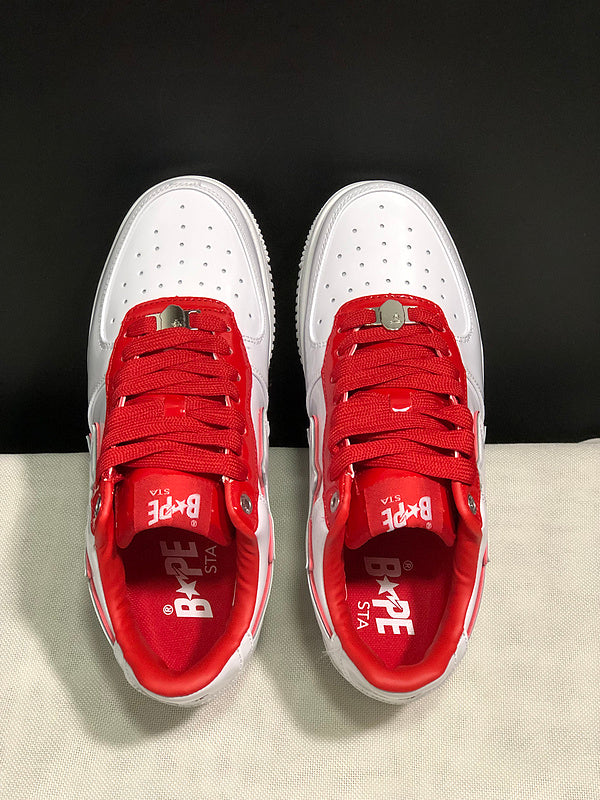 BAPE STA — White & Red | EU Sizes 36–45