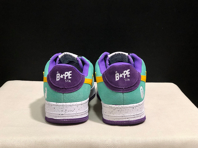 BAPE STA — Mint Green, Beige & Yellow Suede | EU Sizes 36–45