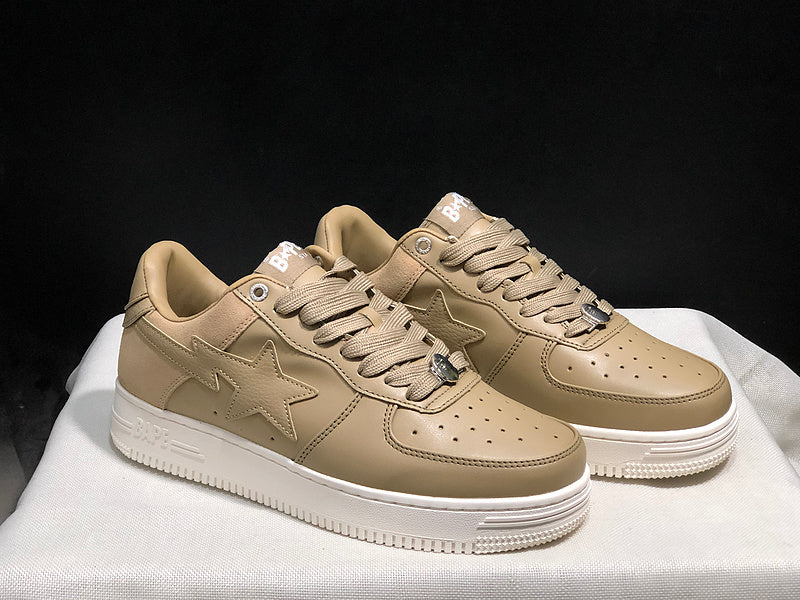 BAPE STA Low-Top Sneakers — Khaki