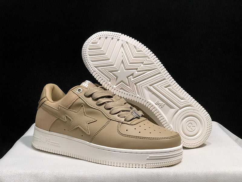 BAPE STA Low-Top Sneakers — Khaki