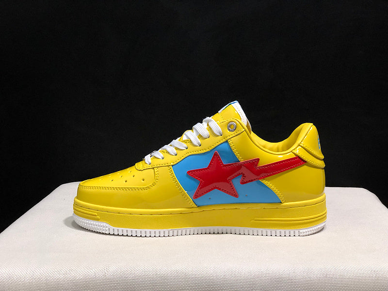 BAPE STA × Marvel Low-Top Sneakers — Yellow