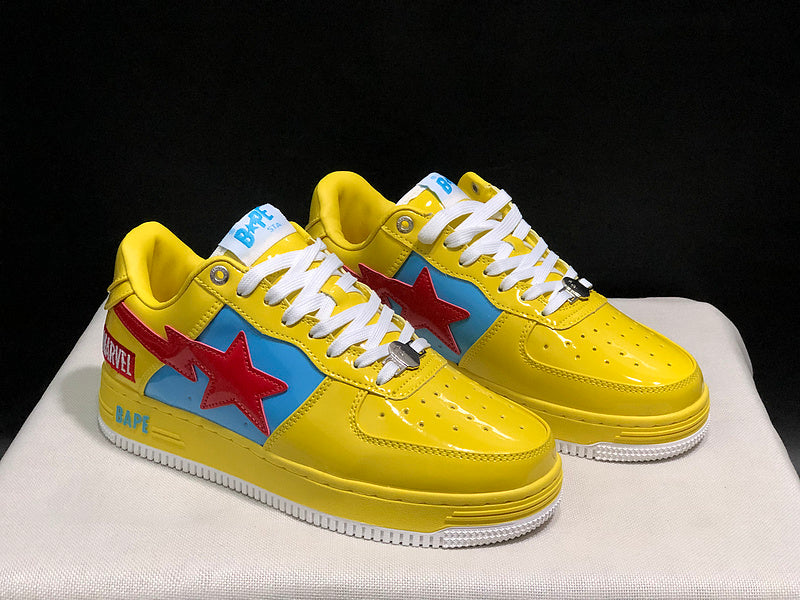 BAPE x Marvel BAPE STA Low | Yellow / Sky Blue / Red