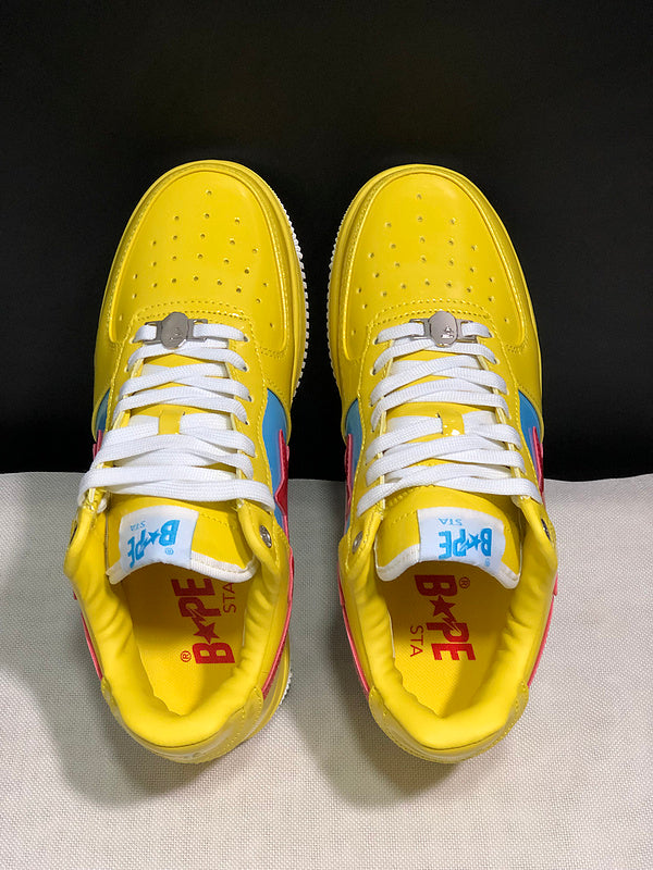 BAPE STA × Marvel Low-Top Sneakers — Yellow