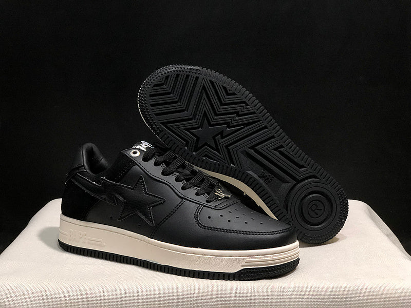 BAPE STA — Triple Black Leather | EU Sizes 36–45