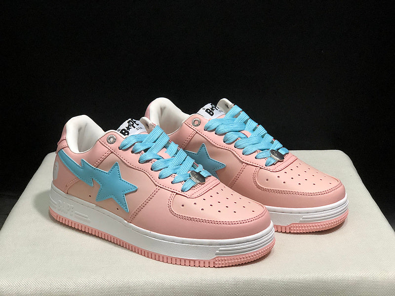BAPE STA — Pink & Baby Blue Leather | EU Sizes 36–45