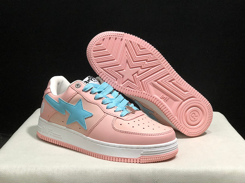 BAPE STA — Pink & Baby Blue Leather | EU Sizes 36–45