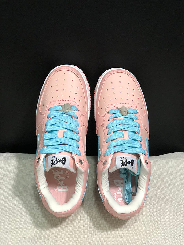 BAPE STA — Pink & Baby Blue Leather | EU Sizes 36–45