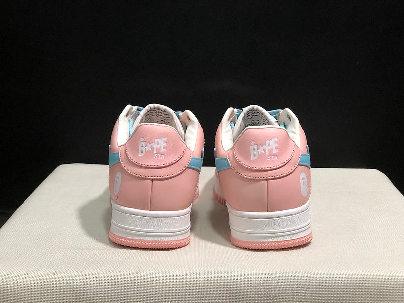 BAPE STA — Pink & Baby Blue Leather | EU Sizes 36–45