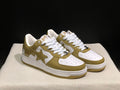 BAPE STA — Olive & White Leather | EU Sizes 36–45