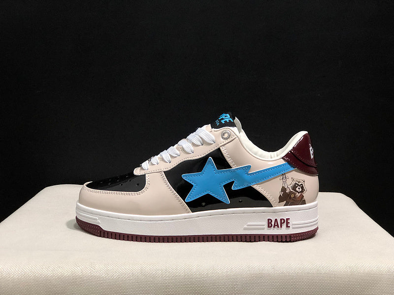 BAPE STA × Marvel — Beige, Black & Baby Blue | EU Sizes 36–45