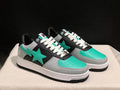 BAPE STA — Embossed Grey, Black & Mint Leather | EU Sizes 36–45