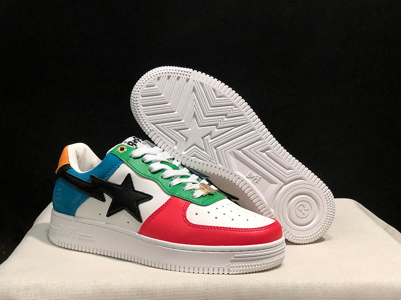 BAPE x Marvel BAPE STA Low | White / Blue / Orange / Green / Pink
