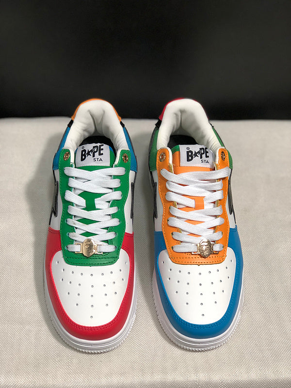 BAPE x Marvel BAPE STA Low | White / Blue / Orange / Green / Pink