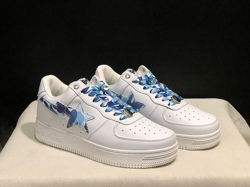 BAPE STA — White & Blue Camo | EU Sizes 36–45