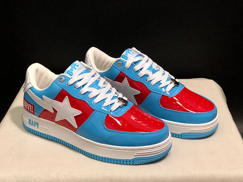 BAPE STA x Marvel — Sky Blue & Red | EU Sizes 36–45