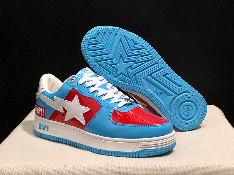 BAPE STA x Marvel — Sky Blue & Red | EU Sizes 36–45