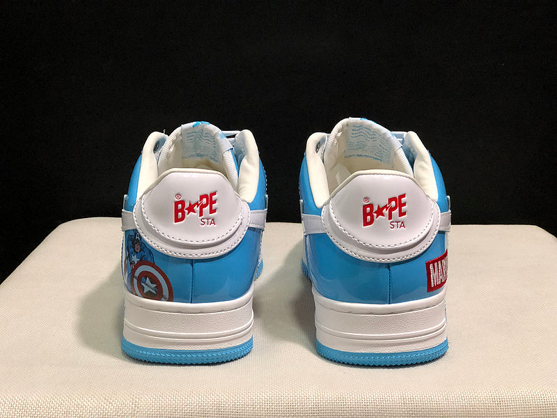 BAPE STA x Marvel — Sky Blue & Red | EU Sizes 36–45