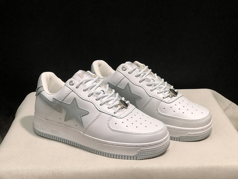 BAPE STA — White & Silver Reflective | EU Sizes 36–45