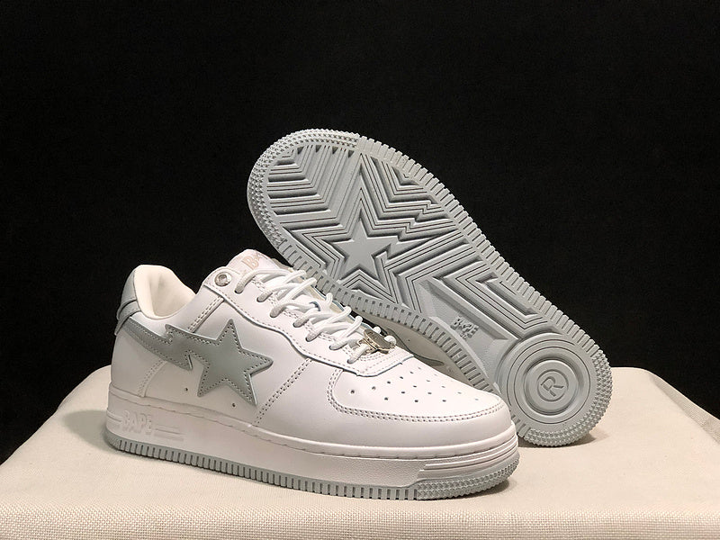 BAPE STA — White & Silver Reflective | EU Sizes 36–45