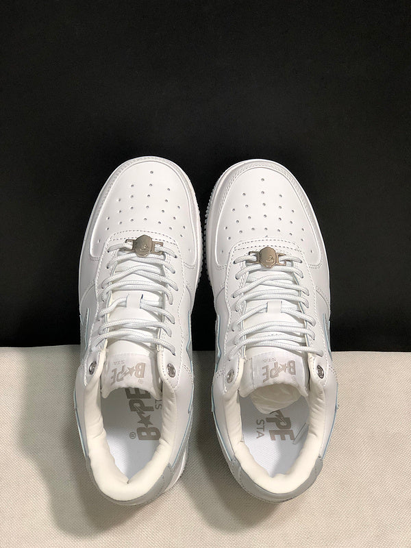 BAPE STA — White & Silver Reflective | EU Sizes 36–45