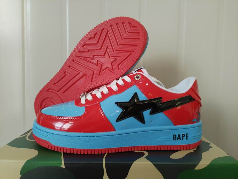 BAPE STA Low 'Red/Blue' Patent Leather | EU 36–46