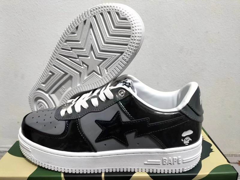 BAPE STA Low 'Black Patent' with Ape Head | EU 36–46