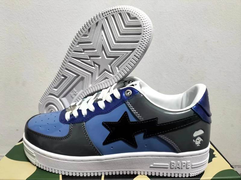 BAPE STA Low 'Black/Blue' Patent Leather | EU 36–46
