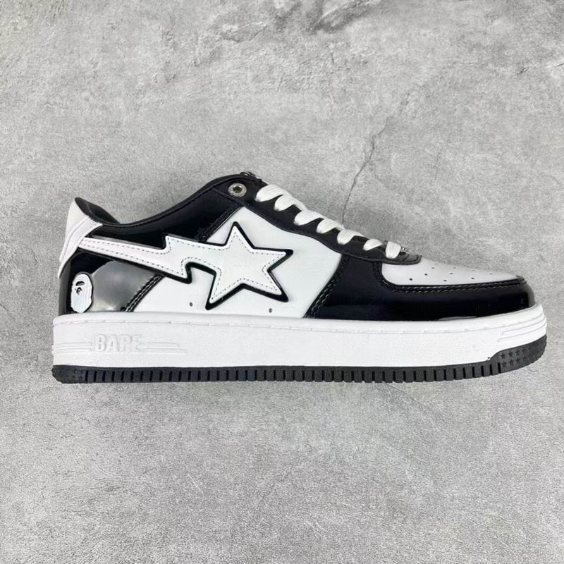 BAPE STA Low 'Panda' Black & White Patent Leather | EU 36–46