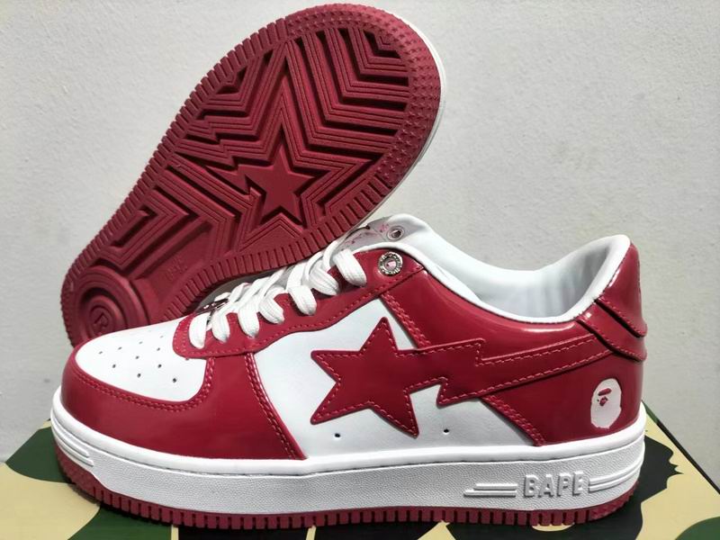 BAPE STA — Red & White | EU Sizes 36–46