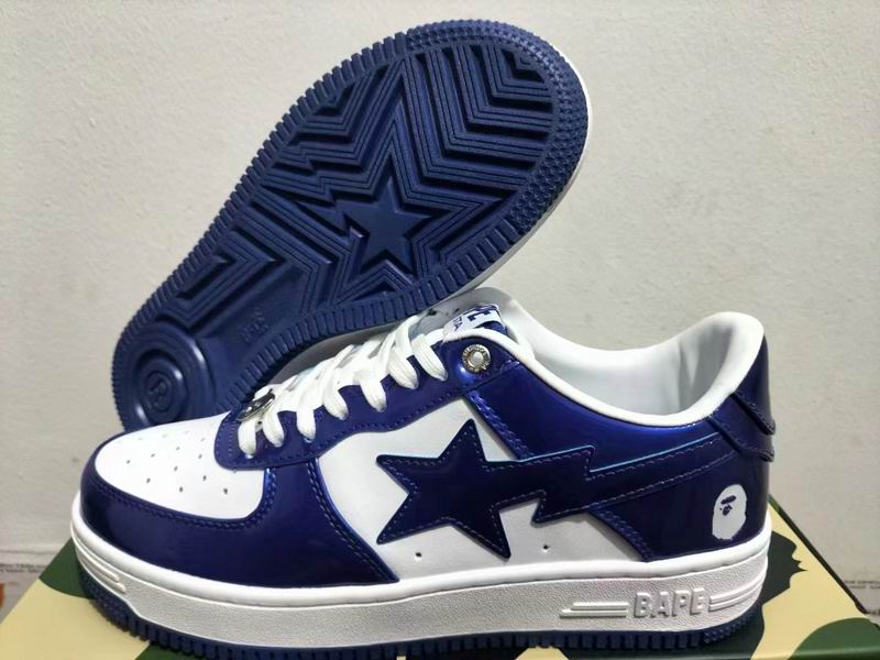 BAPE STA — Navy Metallic & White | EU Sizes 36–46
