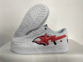 BAPE STA Low 'Shark' White Red | EU Sizes 36–46
