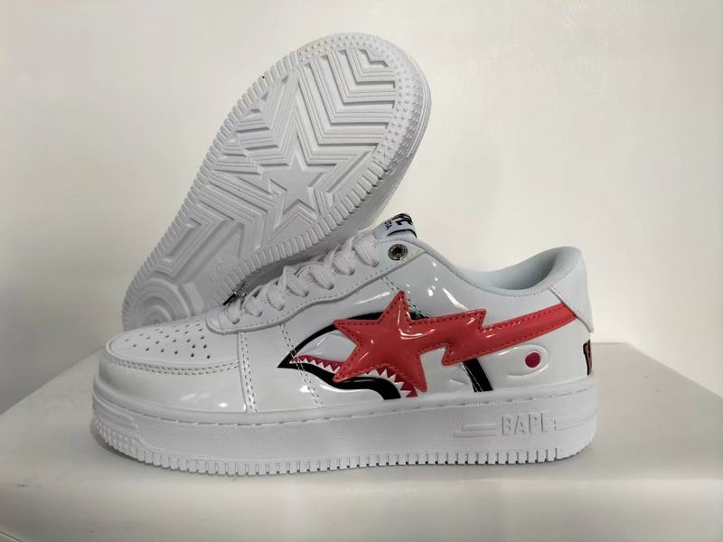 BAPE STA Low 'Shark' White Red | EU Sizes 36–46