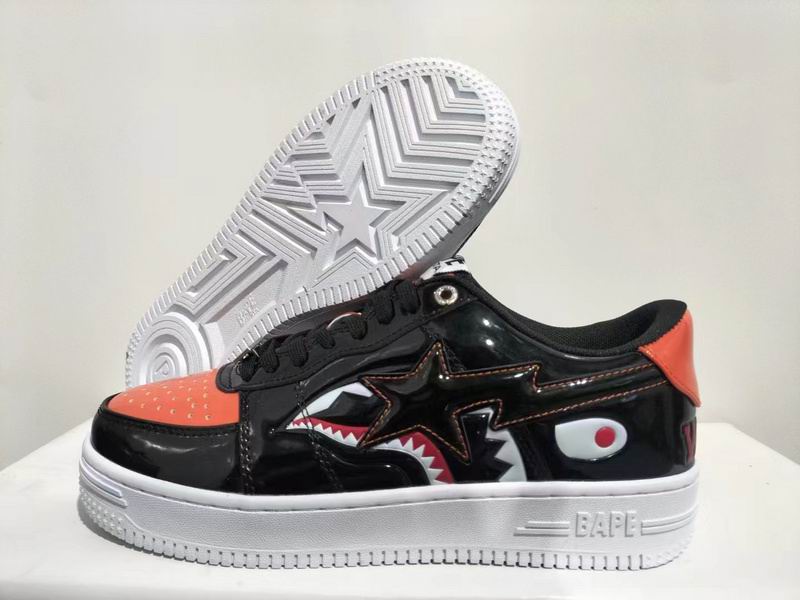 BAPE STA Low 'Shark' Black Orange | EU Sizes 36–46
